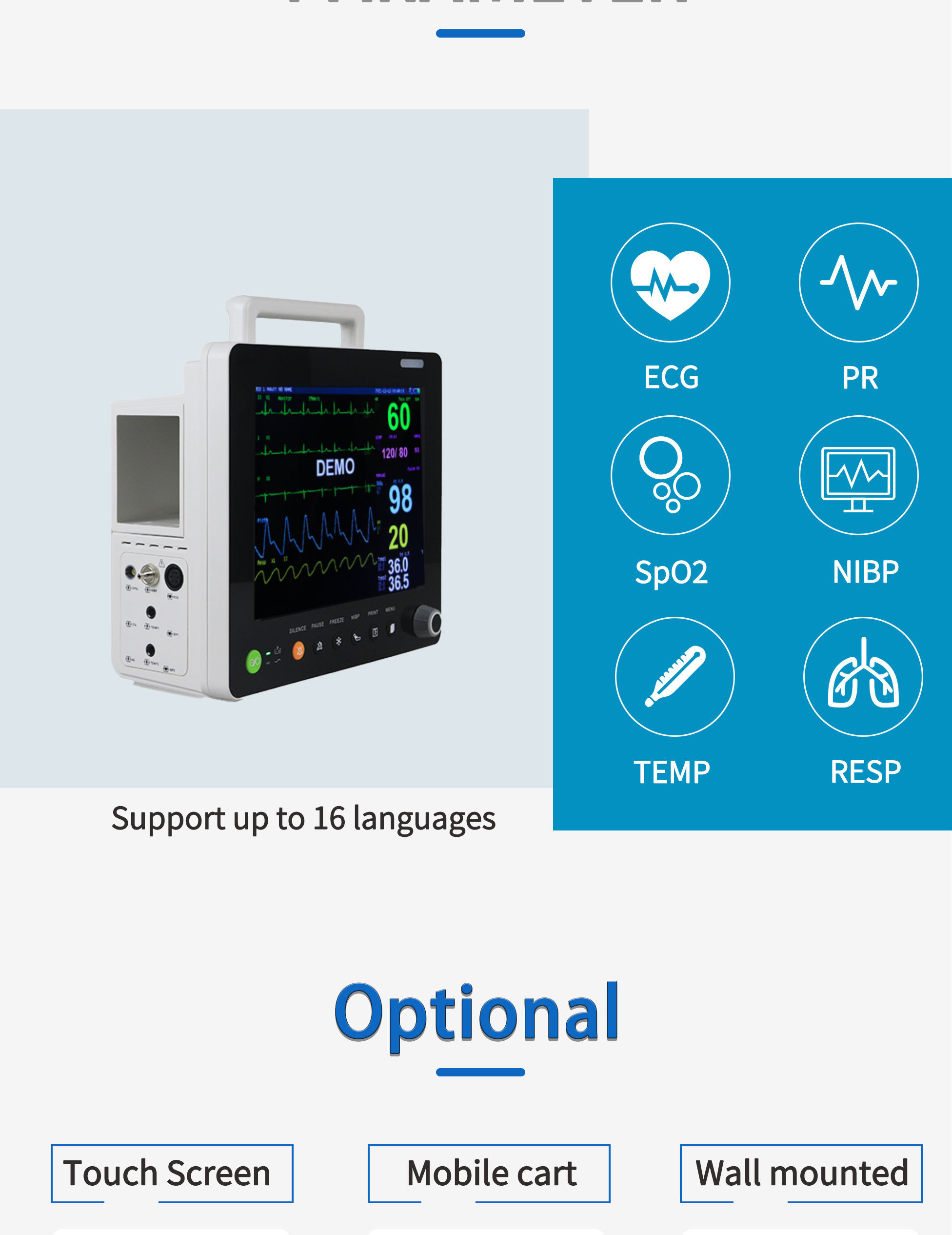 Plug And Play Flexible Semi Modular Patient Monitor