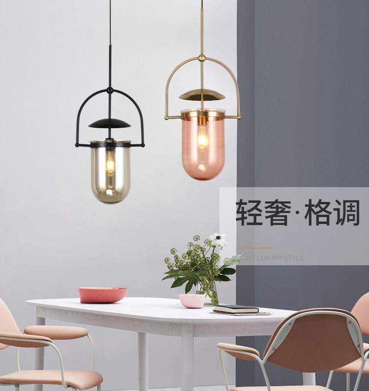 Postmodern Led Pendant Lights Designer Glass Hanglamp For Living Room Bedroom Study Bar Glass Decor Lamp(WH-GP-166)