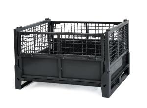 China Medium Duty 1000KG Capacity 50x50 Folding Wire Mesh Container wholesale