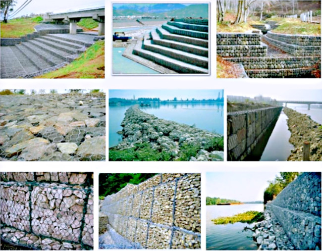 5m Galvanized Gabion Cage Bunnings 215g/M² Zinc Coated Rock Wall Cages