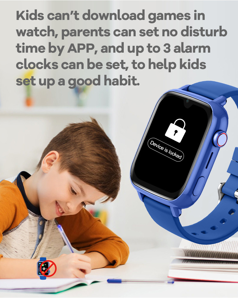 D41 4G Childrens Tracker Watch SOS GPS LBS Waterproof For Teens OEM