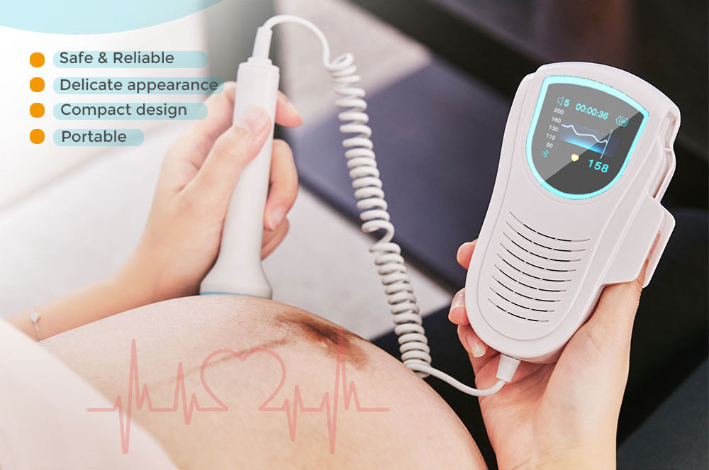 Pocket Home Pregnancy Scanner Baby Ultrasound Doppler Fetal Heart Detector