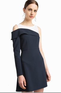 New Design High Quality Mercer Tank Navy One Shoulder Blazer Classic Style Dress for Women
