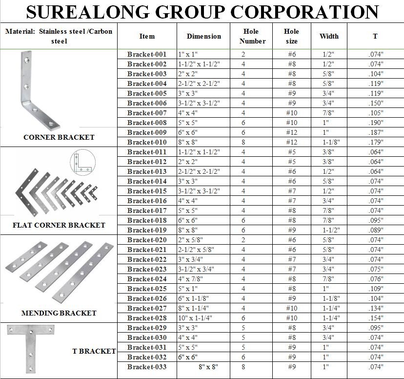 Customized Instruction Black Steel Corner Bracket for Furniture Hardware Included