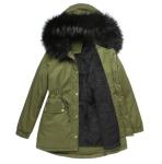 Small Quantity Clothing Manufacturer Women'S Parka Cotton Coat With Fur Collar