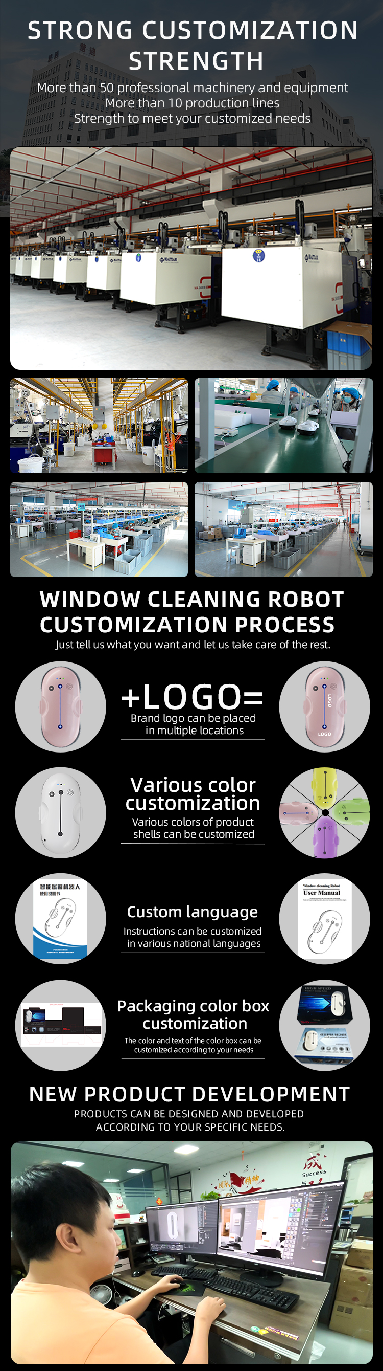 Small Electric Glass Window Cleaning Robot with 3 mins/m2 Speed and Low Noise 65dB