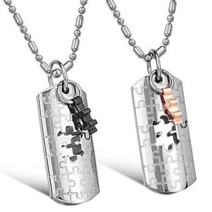 China New Fashion Tagor Jewelry 316L Stainless Steel couple Pendant Necklace TYGN193 wholesale