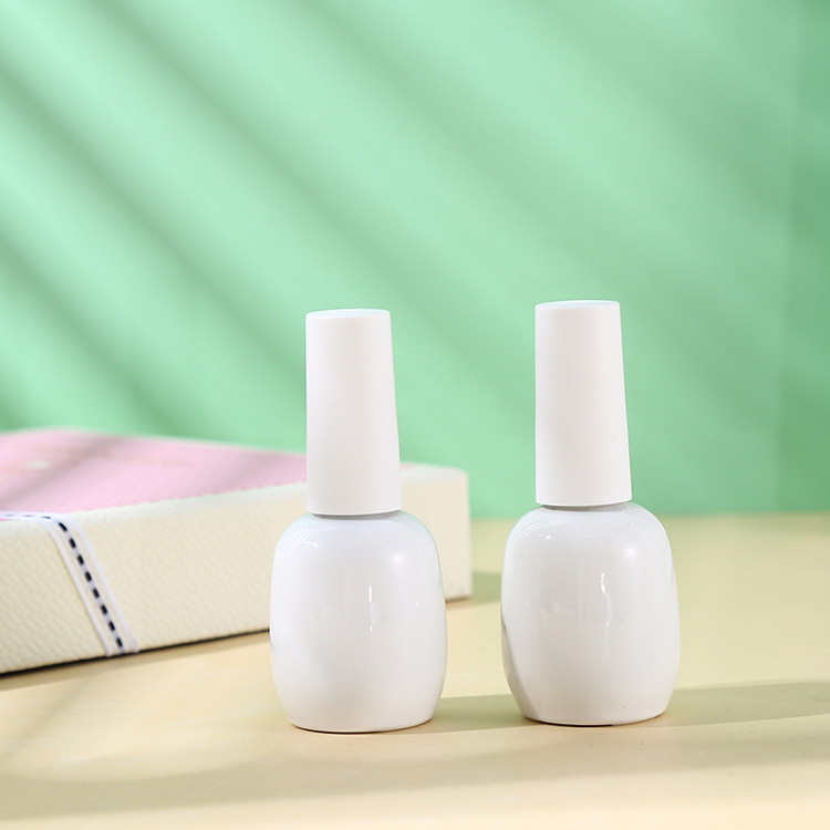 Unique Empty Glass Bottle for Nail Polish Base Material Glass With Reed Diffuser or not NO Cap and Brush 10ml Pink White