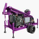 Water Well Drilling Trailer Deep 300m Water Well Borehole Drilling Rig Portable