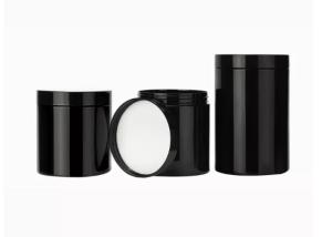 No Leakage Black Plastic Cosmetic Jar 250ml Empty Shea Butter Containers