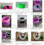 Handmade Craft Stiffened Cotton Crochet Home Decorative Candy Basket Baby Photo