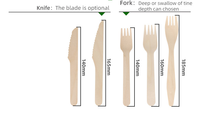 Compostable Wooden Cutlery Reusable