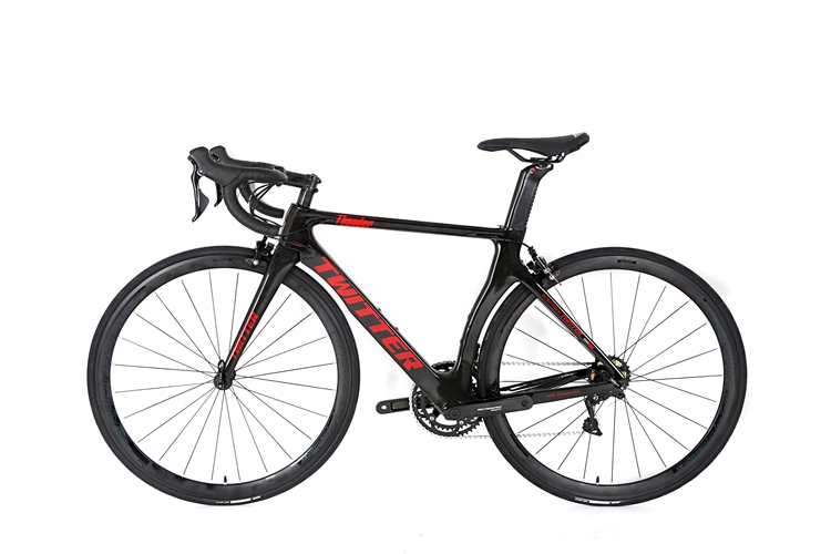 Men's V Brake Carbon Fiber Road Bike with Shimano 105/R7000-22S Derailleur Lever and 22 Speed on Carbon Frame 700c