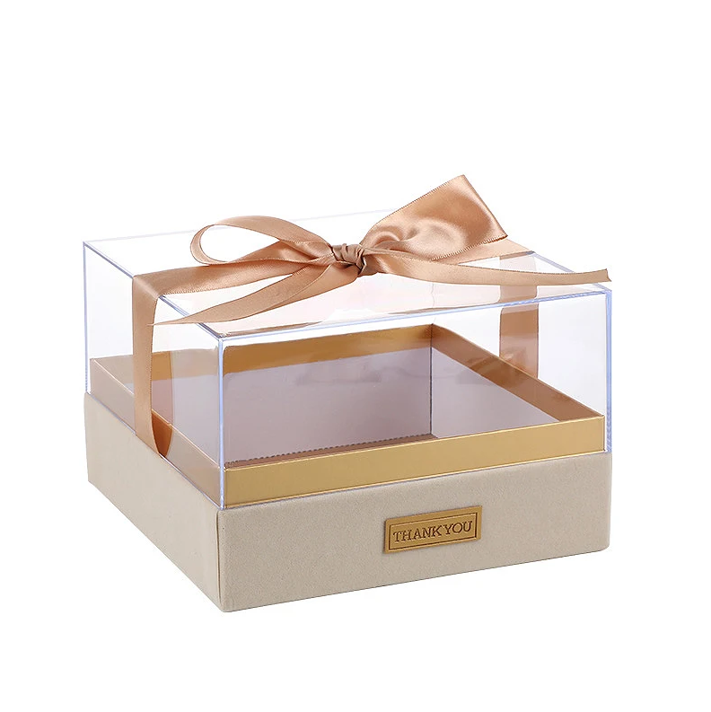 Paper Gift Packing Box for Candle Custom Logo Luxury Transparent Acrylic Storage Box