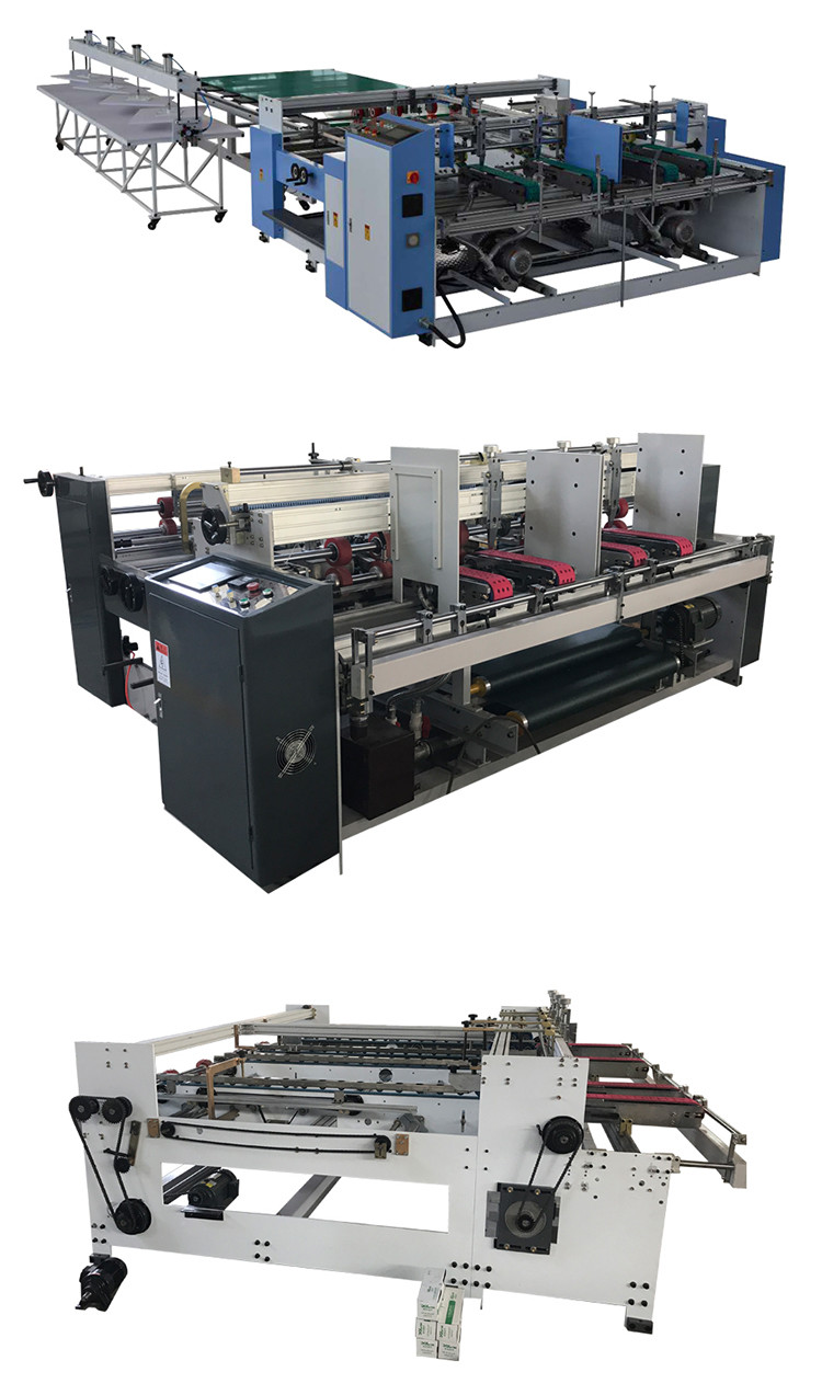5ply Cardboard Fold And Glue Machine 4000 Pieces/Hour Flexible Operation