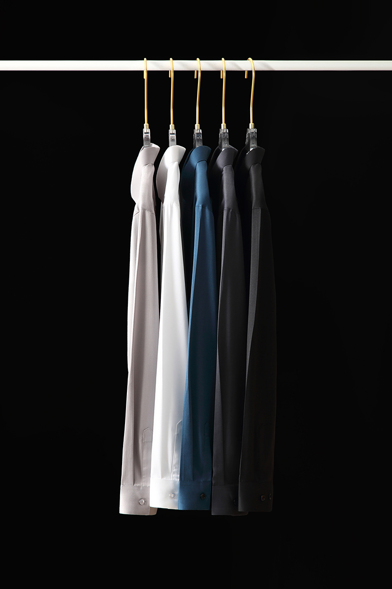 Anti-pilling Men's Long Sleeve Plain Shirts with Polyester Viscose Silk Acrylic Logo
