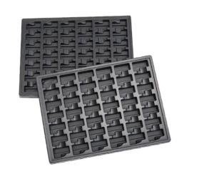 China Black Plastic Blister Packaging Box Antistatic Esd Chocolate Blister Tray wholesale
