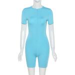 Butt Lift Sexy Shorts Short Sleeve V Neck Jumpsuit For Ladies