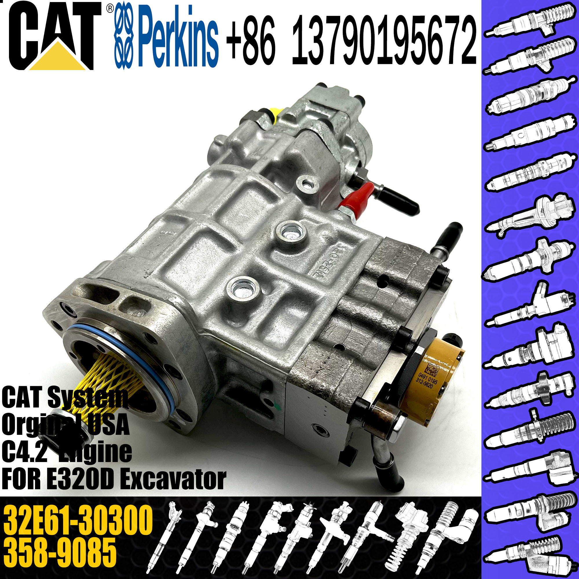 CAT 311D 3114D 3115D 312D C4.2 Injection Pump 3589085 358-9085 Diesel Fuel Pump 32E61-30300