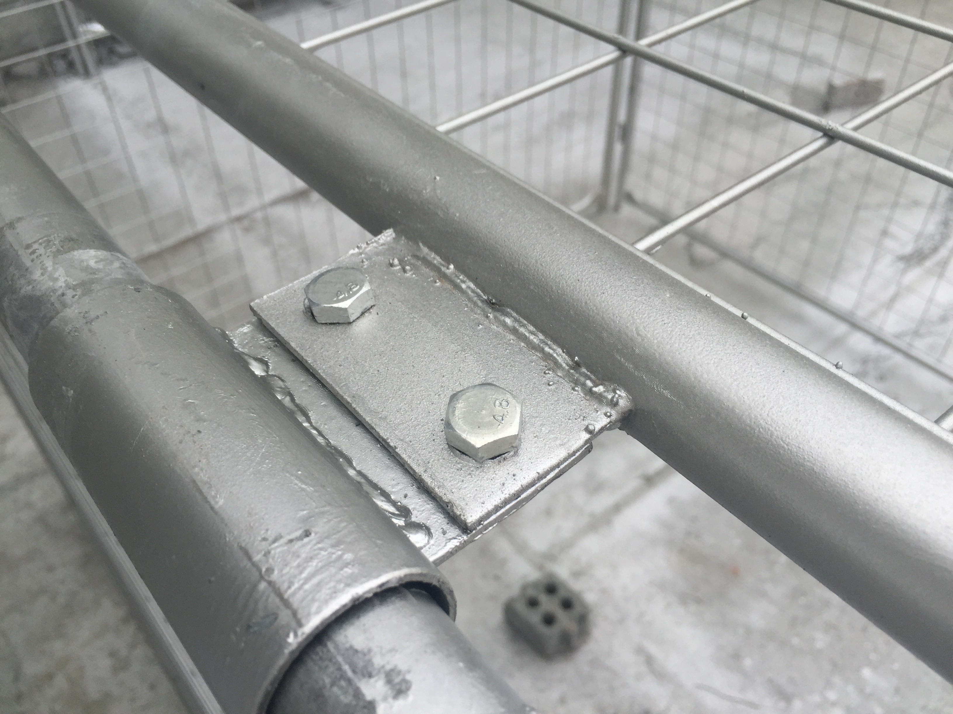 DIY Metal Garbage Cage 14&84 Microns Hdg Cage Panels 1.5mx1.8mx1.8m