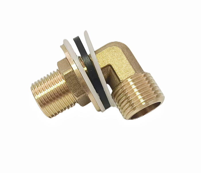 1/2'' Lead Free Brass 90 Degree Elbow With Wide Flange Brass Tap Back Nuts