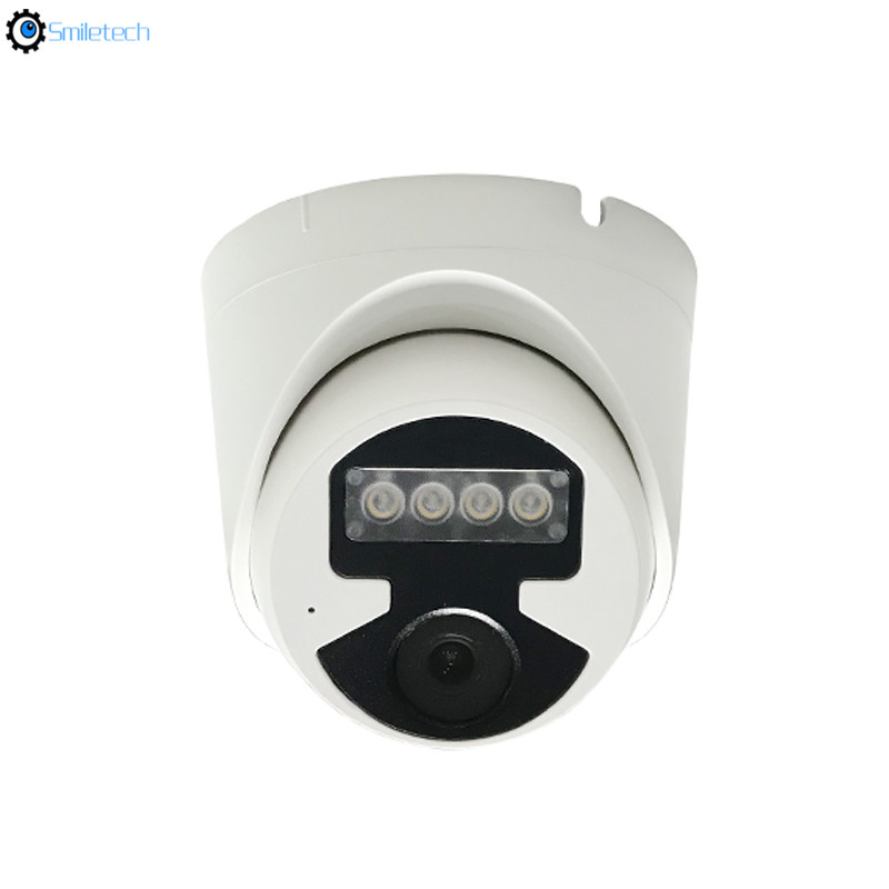H.265 indoor POE 5.0MP 20m full color night vision plastic IP mini dome 1080P surveillance camera