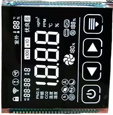 COG+PIN Black Segmented LCD Display ST7035 I2C LCD Transmissive Screen