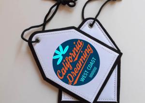 China Dye Sublimation Blank Car Freshener Hanger Tag For Personalized Printing wholesale