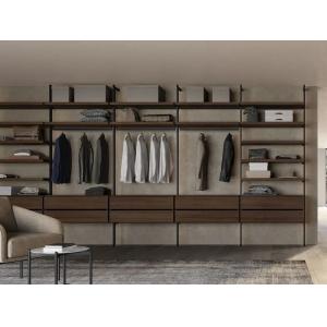 Modern Open Wardrobe Customized Solid Wood Bedroom Wardrobe