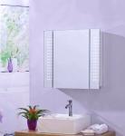 Stainless Steel Backlit Bathroom Mirror Cabinet / Bathroom Wall Cabinet