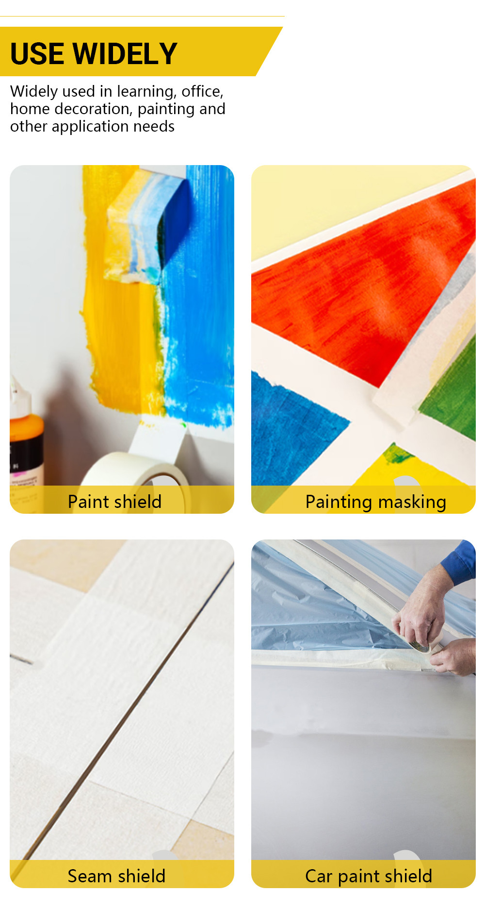 Removable Masking Tape For Wallpaper And Decorative Painting