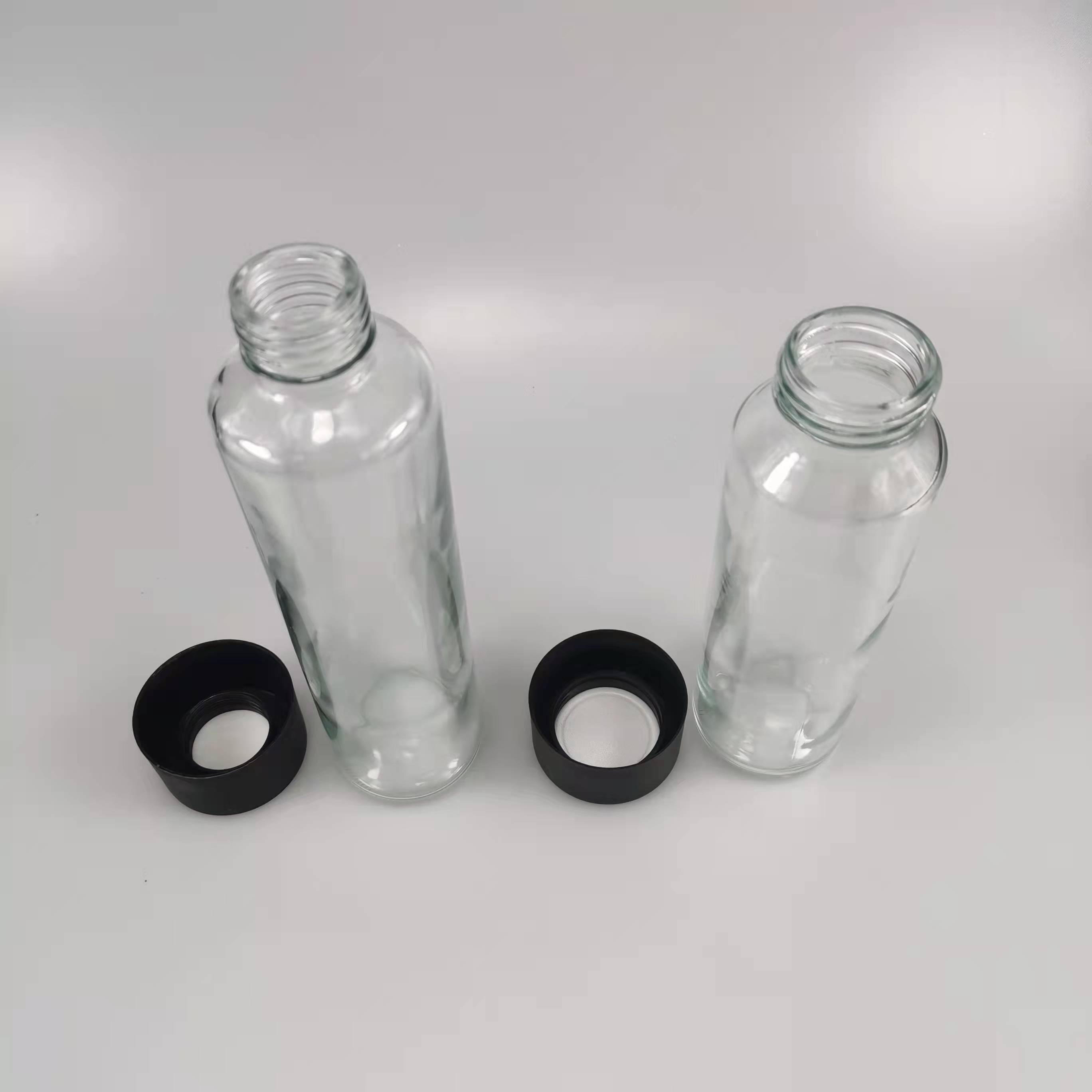 Glass Cold Pressing Fruit Juice Milk Cold Brew Coffee Beverage Voss Water Bottle 350ml 400ml