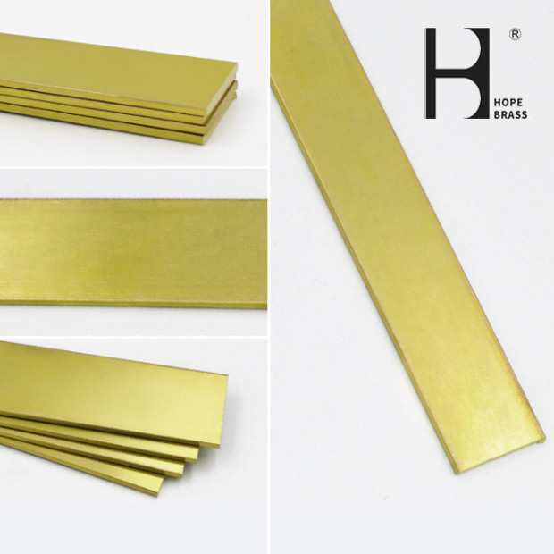 SGS Golden Brass Flat Bars , Anti Corrosion 5mm Brass Bar