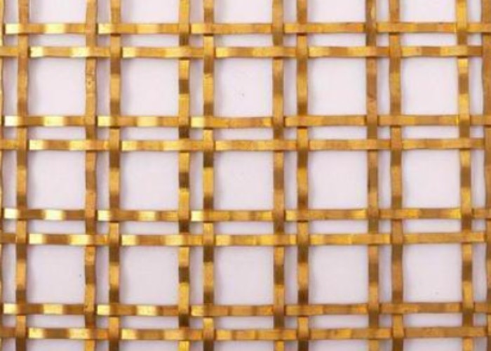 Weaving Decoration Wire Mesh 100*100mm Decorative Brass Mesh
