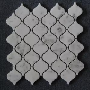 China Lantern White Marble Mosaic Tile Suit Indoor Wall Decoration 305 X 305mm Size wholesale