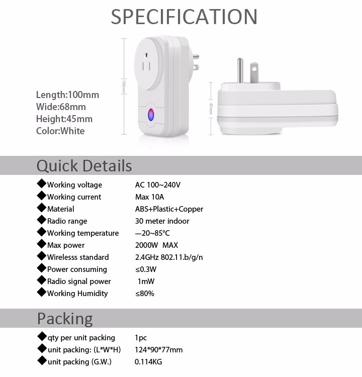 Tuya Smart Life App Control UK Smart Plug Outlets Alexa Standard Grounding
