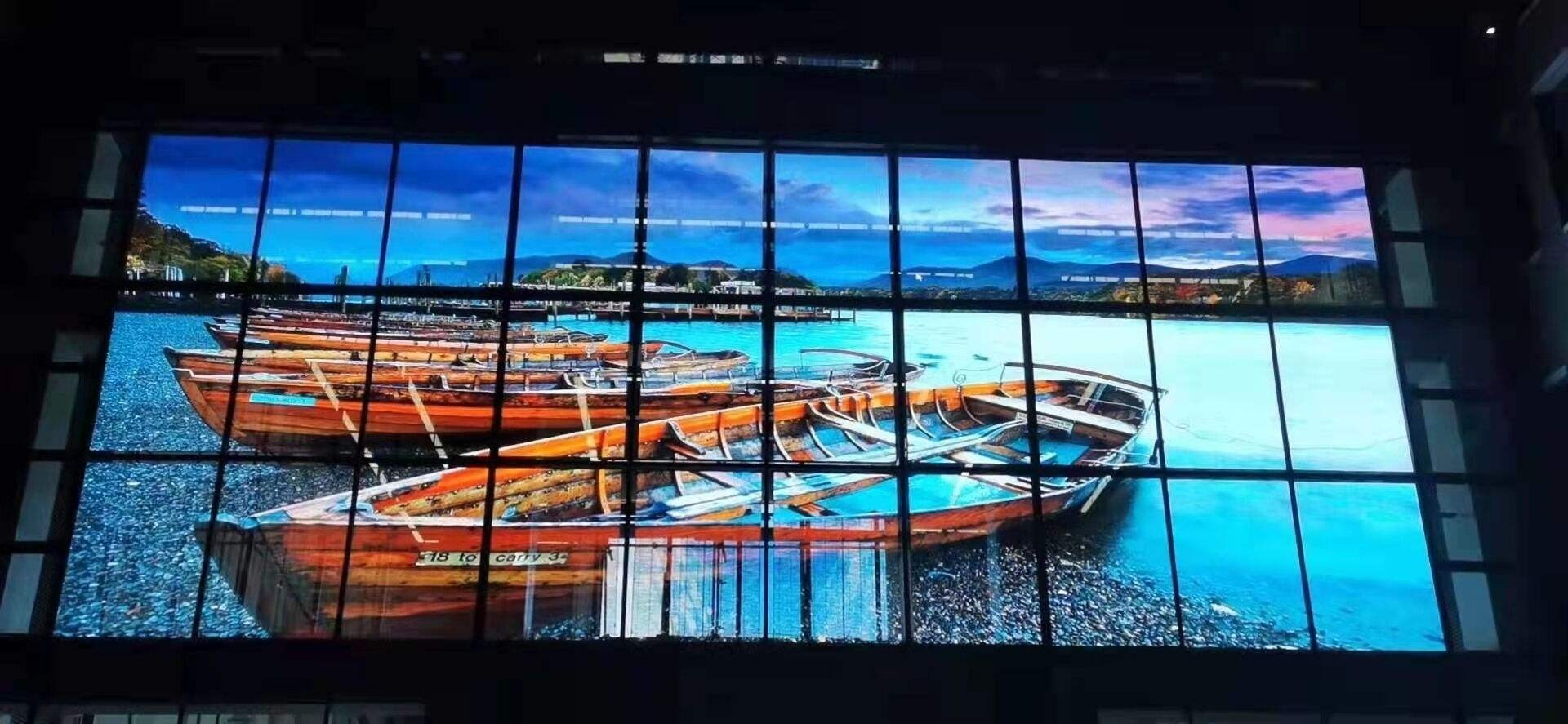 Indoor P7.8 Transparent LED Display Digital LED Video Mesh Customizable