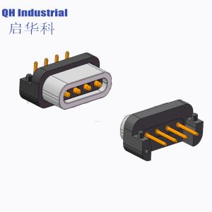 China 4Pin 2.54mm Pitch Male Female 3Amp 700gf Magnetic Pogo Pin Charger Connector wholesale