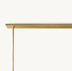 Simple Brass Glass Dining Room Chandelier Ravelle Linear Chandelier 71"