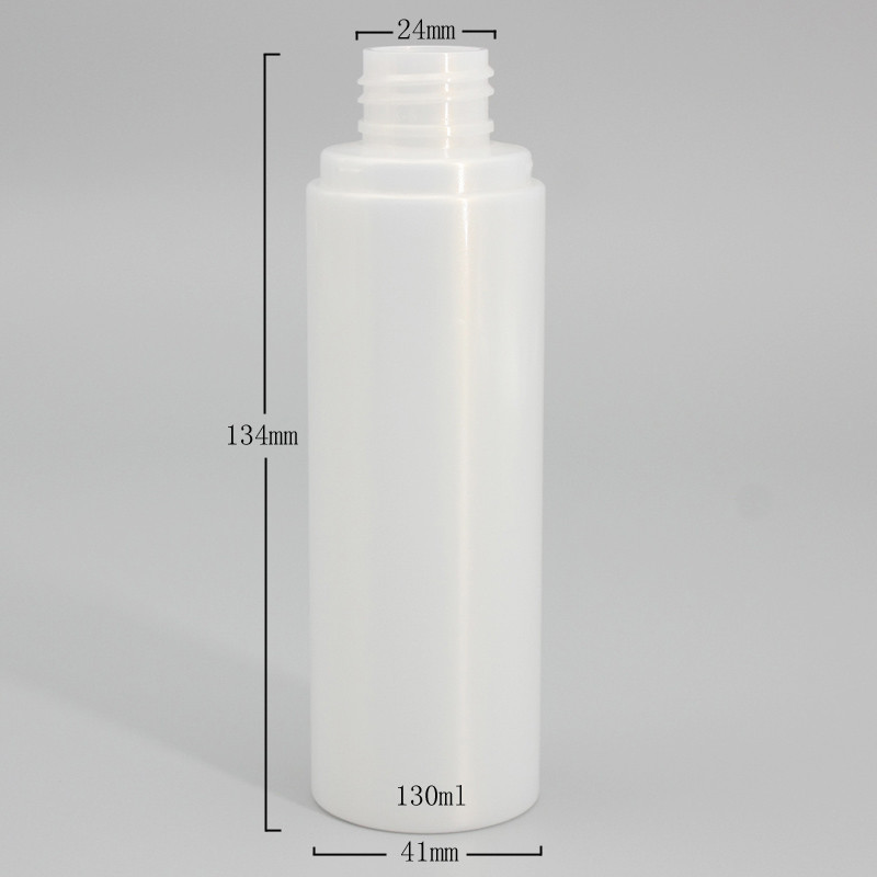 120ml 130ml Pearl White PET Bottle Round Cosmetic Bottle 4oz Lotion Makeup Remover Water Plastic Spray Bottle
