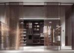 Metal Coated Fabric Minimalism Style Door, Metal Coated Glass Door