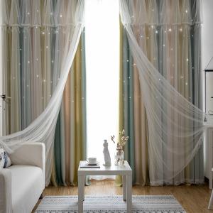 China Hotel 100% Polyester Curtain Fabric Plain Luxury Home Textile wholesale
