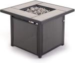 30 Inches Black Bronze Metal Square Outdoor Propane Fire Pit For Gardern