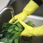 Puncture Resistant Household 80g Rubber Dishwashing Gloves
