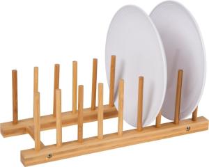 China Factory direct sell bamboo plate drying rack wood dish racks kitchen wholesale