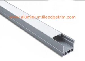 China White Silver Aluminum Square Tubing , Extruded Aluminum Led Profile Housing wholesale