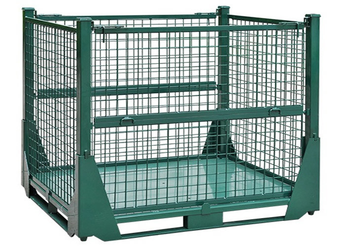 Four Sided Welded Wire Mesh Pallet Cage Industrial Stillages Container