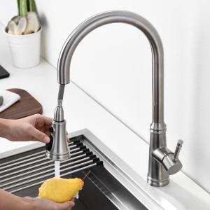 China Flexible Single Hole Kitchen Sink Faucet DC4.5-6.5V Smart Kitchen Tap wholesale