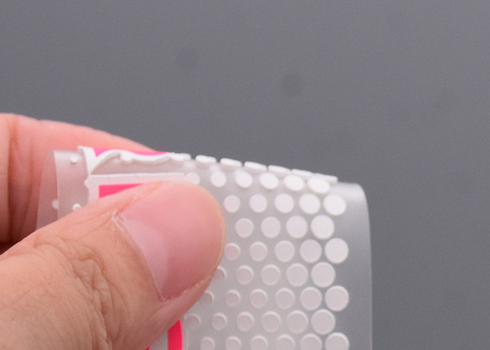 Clear TPU White Silicone Dots Screen Printed Patches Custom Logo For Garments