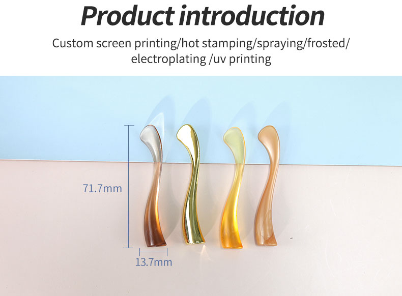Plastic Custom Cosmetic Packaging Luxury Face Cream Spoon 71.7mm * 13.7mm